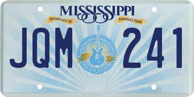 MS license plate JQM241