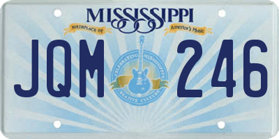 MS license plate JQM246