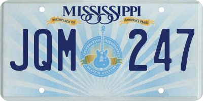 MS license plate JQM247