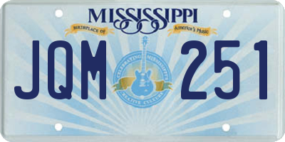MS license plate JQM251