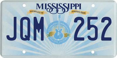 MS license plate JQM252