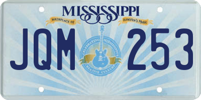 MS license plate JQM253