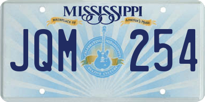 MS license plate JQM254