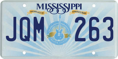 MS license plate JQM263