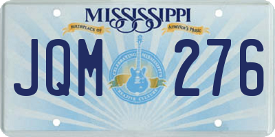 MS license plate JQM276