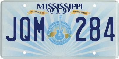 MS license plate JQM284