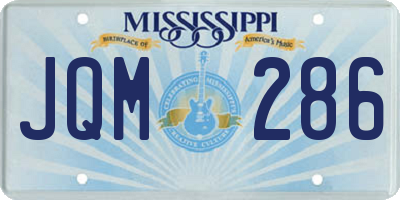 MS license plate JQM286