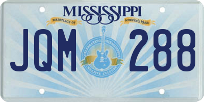 MS license plate JQM288