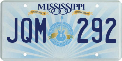 MS license plate JQM292
