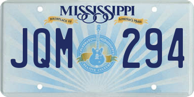 MS license plate JQM294