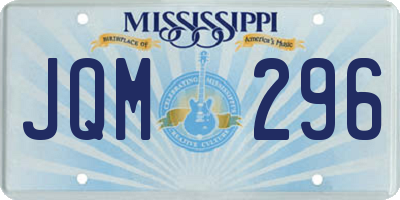 MS license plate JQM296