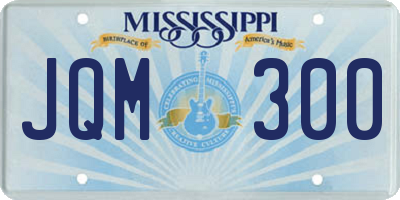 MS license plate JQM300
