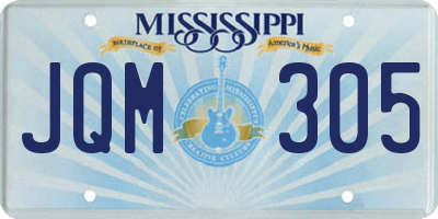 MS license plate JQM305