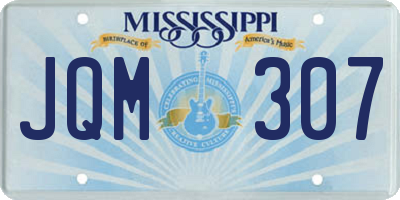 MS license plate JQM307