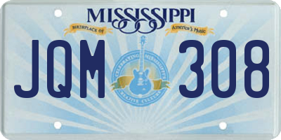 MS license plate JQM308