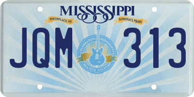 MS license plate JQM313