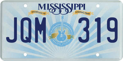 MS license plate JQM319