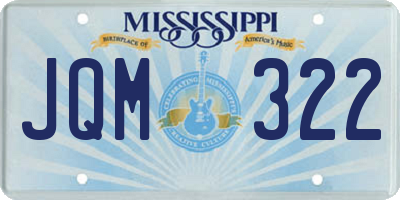 MS license plate JQM322