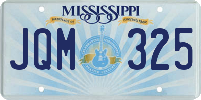 MS license plate JQM325