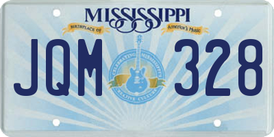 MS license plate JQM328