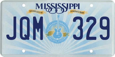 MS license plate JQM329