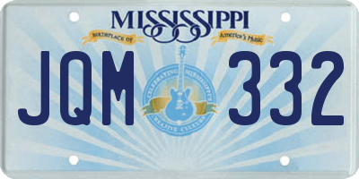 MS license plate JQM332