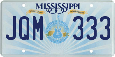 MS license plate JQM333