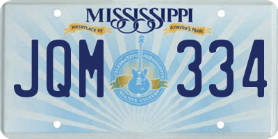 MS license plate JQM334