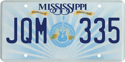 MS license plate JQM335
