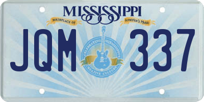 MS license plate JQM337