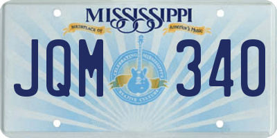 MS license plate JQM340