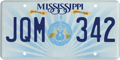 MS license plate JQM342