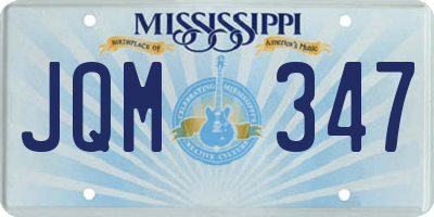 MS license plate JQM347