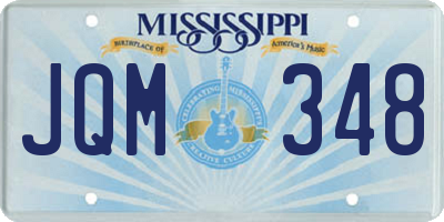 MS license plate JQM348