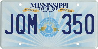 MS license plate JQM350