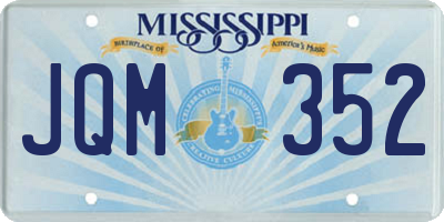 MS license plate JQM352