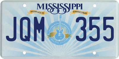 MS license plate JQM355