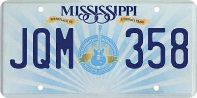 MS license plate JQM358