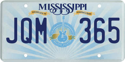 MS license plate JQM365