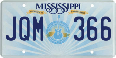 MS license plate JQM366