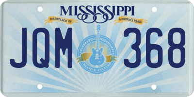 MS license plate JQM368