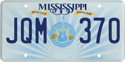 MS license plate JQM370