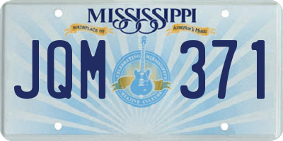 MS license plate JQM371