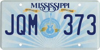MS license plate JQM373