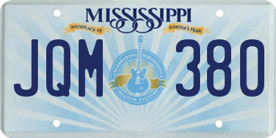 MS license plate JQM380