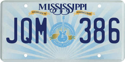 MS license plate JQM386