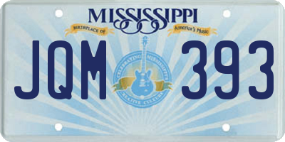 MS license plate JQM393