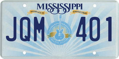 MS license plate JQM401