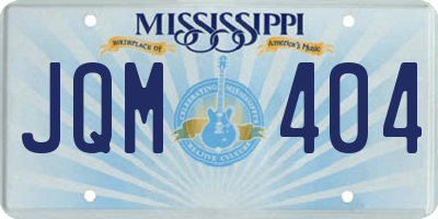 MS license plate JQM404