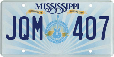 MS license plate JQM407